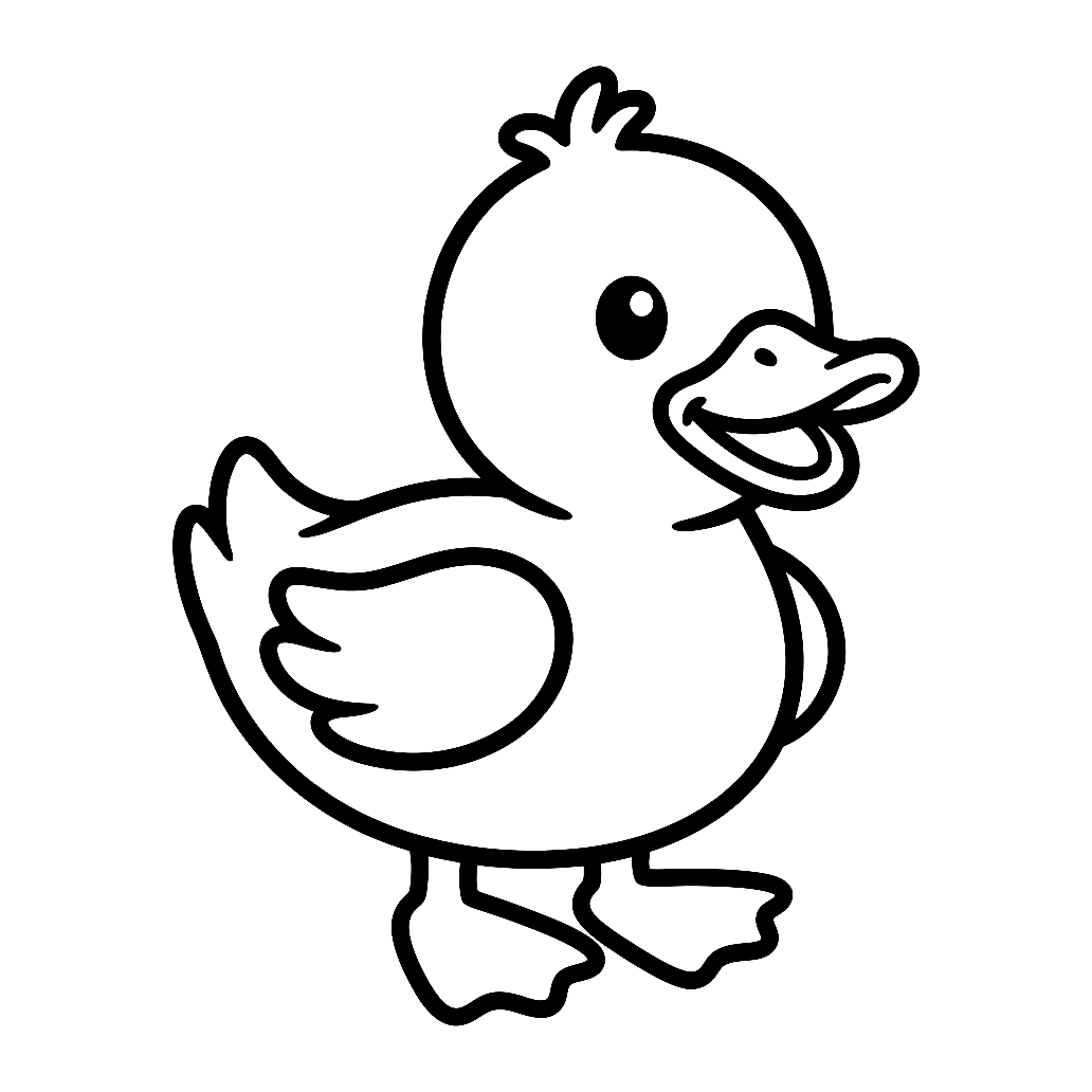 Duck coloring page