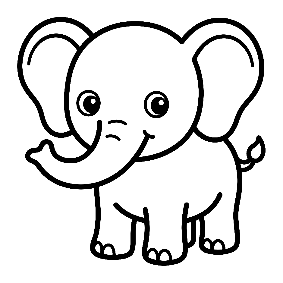 Elephant coloring page