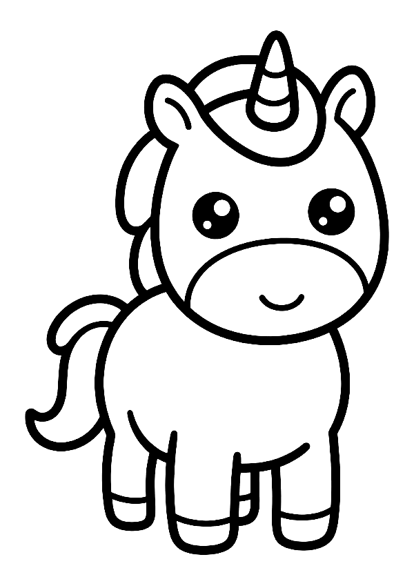 Baby Unicorn coloring page