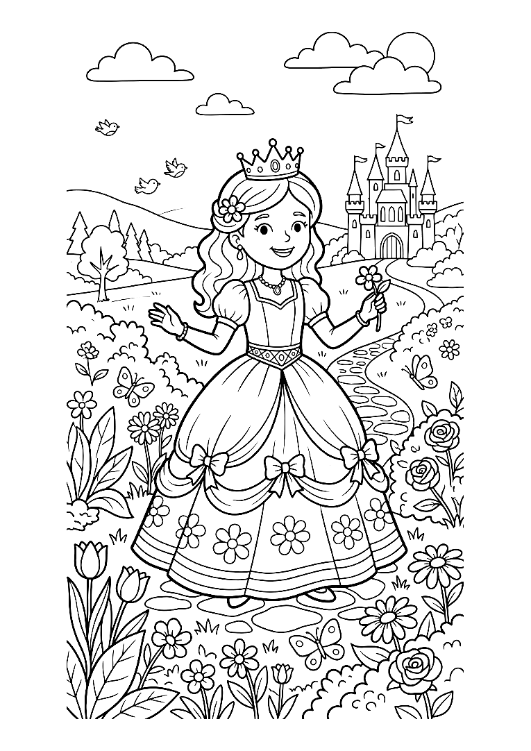 Princess coloring page