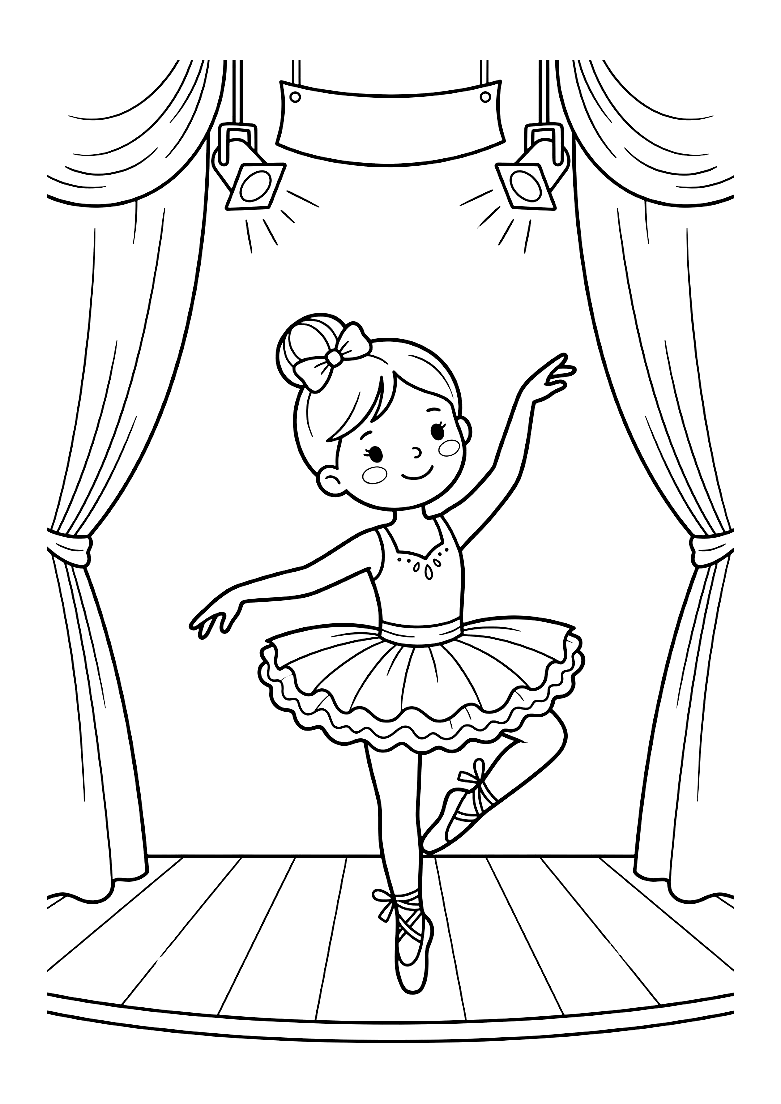 Ballerina coloring page