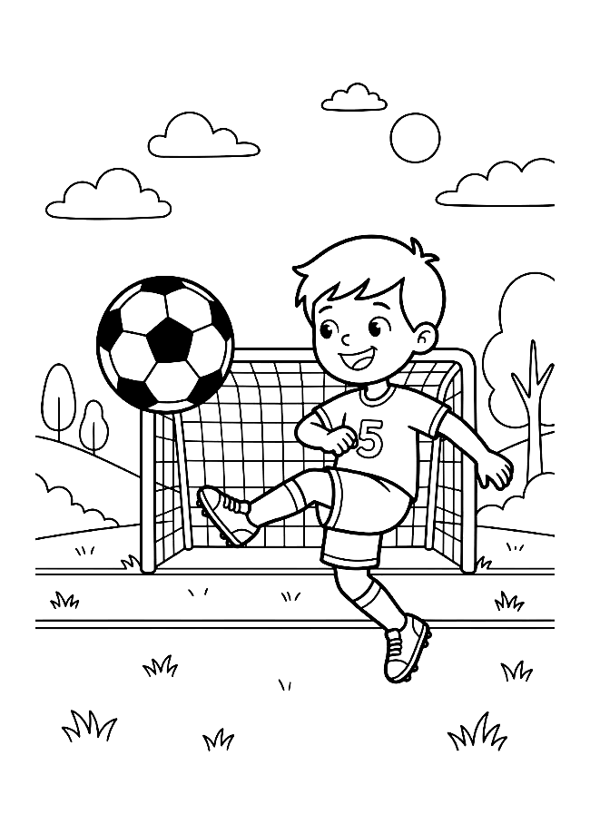 Soccer Player coloring page